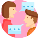 Illustration of chat icon symbolizing starting conversations