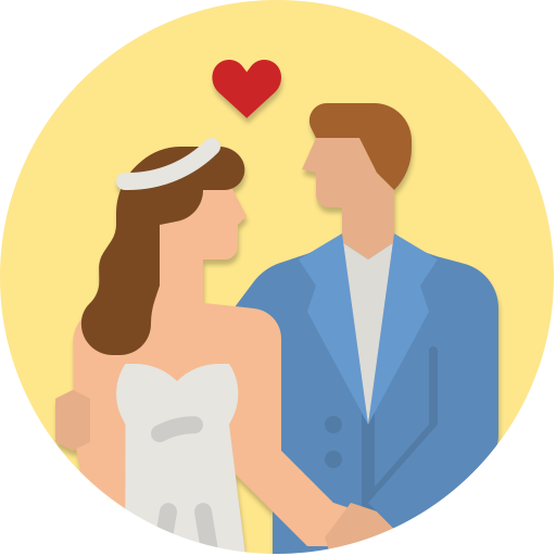 Illustration of a couple connecting, symbolizing easy and fast contact