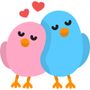 Illustration of love birds representing sending interest